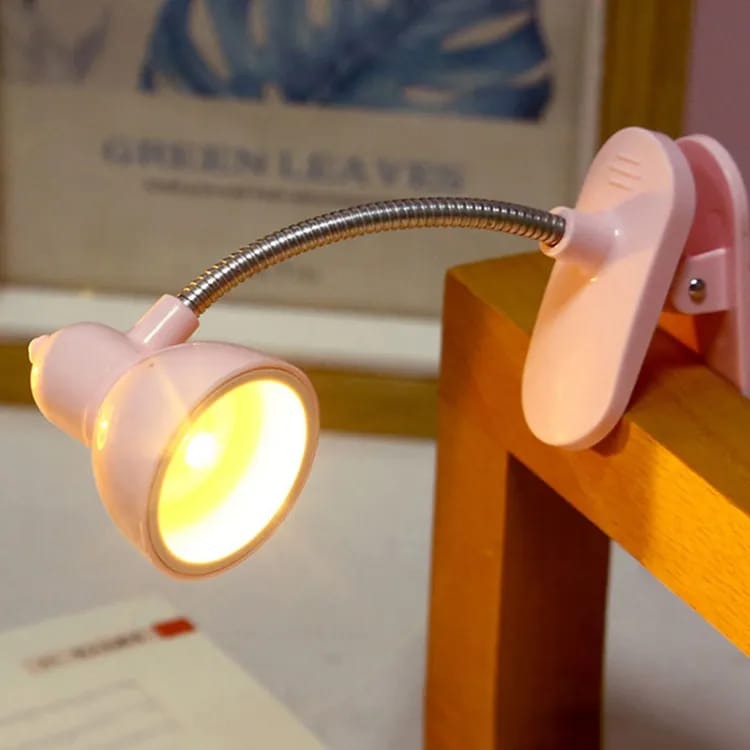 Portable LED Reading Lamp With Clip - Lightweight Flexible Night Book Light For Eye Care Comfortable Bedtime Reading And Travel (Random Color)