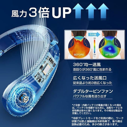 Neck Fan Personal Air Cooler 3 Speed Hand Free Neck Fan(Random Color )
