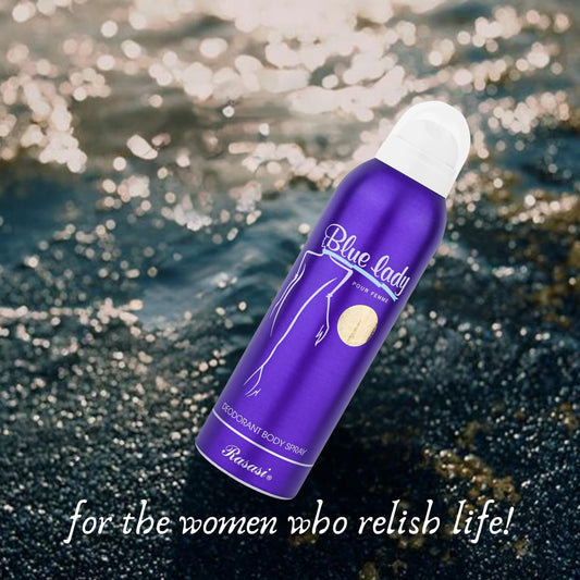 Rasasi Body Spray ( Blue Lady ) - 200ml Sensual And Bold Fragrance Premium Quality | Luxury Fragrance Body Spray For Women ( Original )