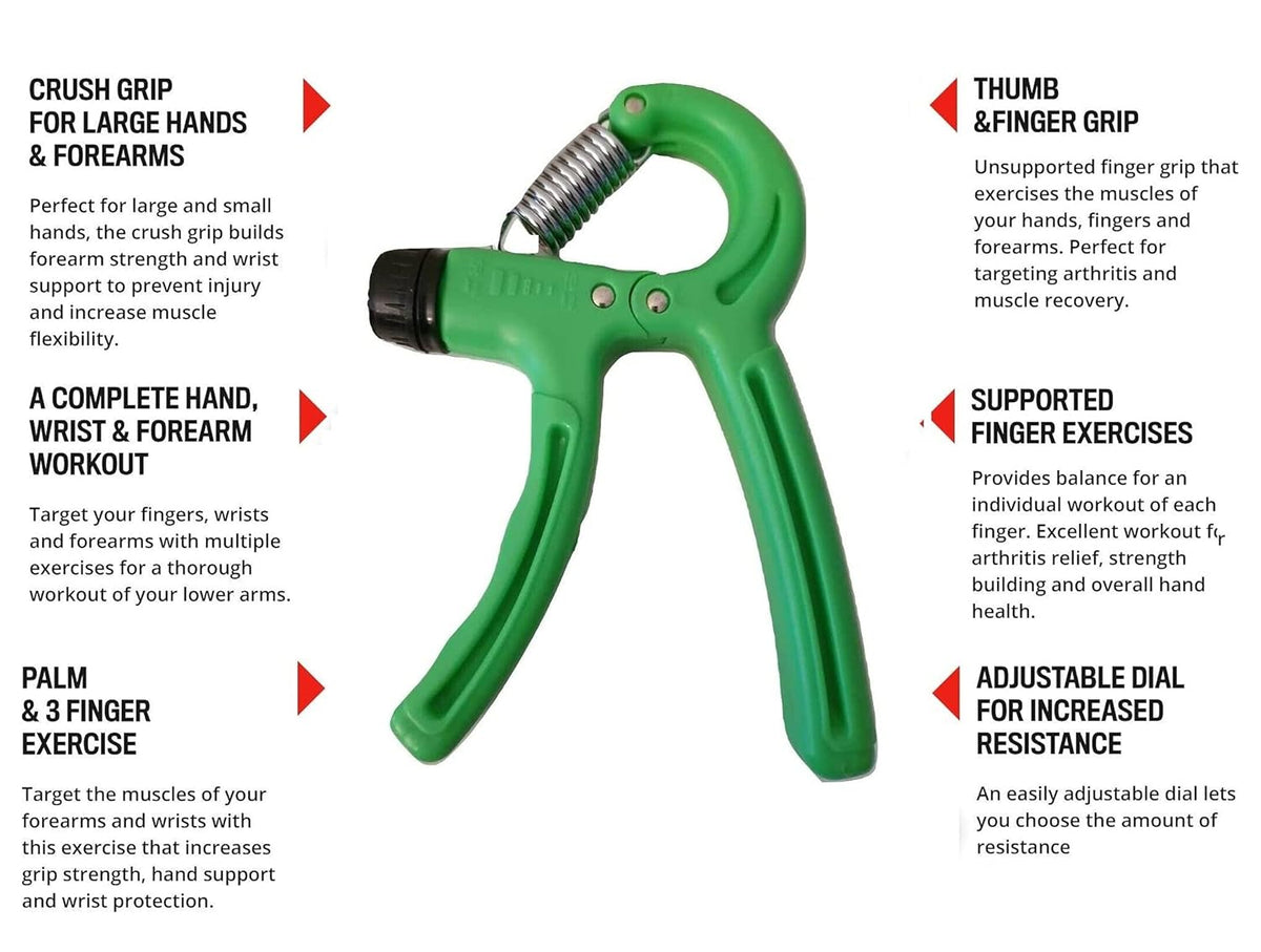 Simple Adjustable Hand Gripper Strengthener – Wrist & Forearm Workout Trainer - Random Color