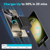 Samsung 45W PD Super Fast charger adapter type C port  A+ Quality  - Travel Adapter (Black)