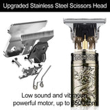 Vintage T9 Hair Trimmer For Men Professional Usb Rechargeable Beard And Hair Cutting Machine Precision Shaver
