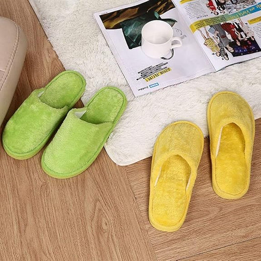 Multi Color Soft Cotton Slippers For Men and Women free size  (random color)