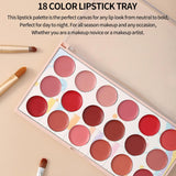 Moccallure Professional 18-Colors Lipstick Kit – Long-Lasting, Hydrating & Compact | Unisex Makeup Set