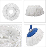 (PACK OF 3)Spin Mop Refill - Extra Head, Additional Microfiber Mop Round Shape Mop Heads