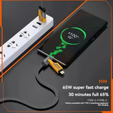4-In-1 Multi USB Charging Cable – USB-C To USB-C, USB-C To Lightning, USB-A To USB-C, USB-A To Lightning | Fast PD Charger Cord For IPhone, IPad, Samsung, MacBook