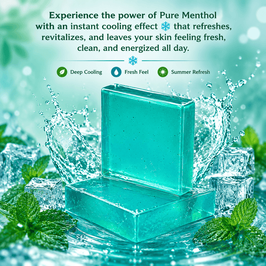 Menthol Cooling Soap Bar | Instant Cooling & Refreshing Bath Soap | Deep Cleansing, Long-Lasting Freshness & Odor Protection | Summer Cooling Soap