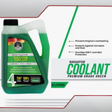 THREE GUYS Radiator Coolant – Premium Grade Green | Anti-Corrosion & Overheating Protection | Inorganic Acid Technology (IAT) | 4000 ML