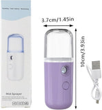 Portable Nano Facial Mist Sprayer – Hydrating Ionic Facial Steamer For Instant Skin Moisture, Glow & Refreshing Mist | USB Rechargeable