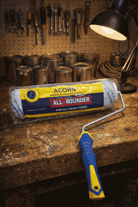 Acorn Premium All-Rounder 9-Inch Paint Roller – Professional Series Multi-Purpose Painting Tool With Ergonomic Grip – High-Quality Roller For All Paint Types