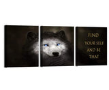 Set Of 3 Motivational Sticky Canvas Frames For Wall Decore / Sticky Phototiles For Office And Home Workplace