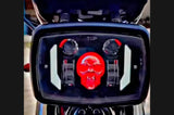 Premium Skull Headlamp For Honda CD70 & CG125 – Aggressive Red Skull DRL With Dual LED Projectors