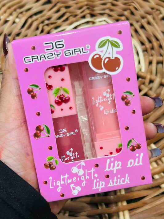2 In 1 Crazy Girl Color Changing Lip Balm Plus Lip Oil - Hydrating Tinted Lip Care Treatment For Glossy Finish And Natural Color Enhancement