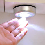 1 Pc Mini Wireless 3 LED Push Touch Wall Light Mini LED Battery Powered Wireless Stick Tap Touch Lamp Stick-On Push Light Wall Staircase Rack