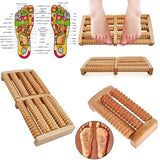 Traditional Wooden Roller Foot Massager Durable Natural Wood Design For Relaxation Stress Relief And Improved Blood Circulation