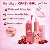2 In 1 Crazy Girl Color Changing Lip Balm Plus Lip Oil - Hydrating Tinted Lip Care Treatment For Glossy Finish And Natural Color Enhancement