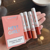 4-In-1 Trending Lipstick Set – Cigarette-Shaped Matte Lipsticks, Long-Lasting, Easy To Apply, Non-Sticky & Fade-Resistant Lip Gloss For Makeup Lovers