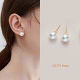 PJT-177 Simple Pearl Earrings 10mm – Elegant Jewelry, Stylish Accessory For Women- White Colour