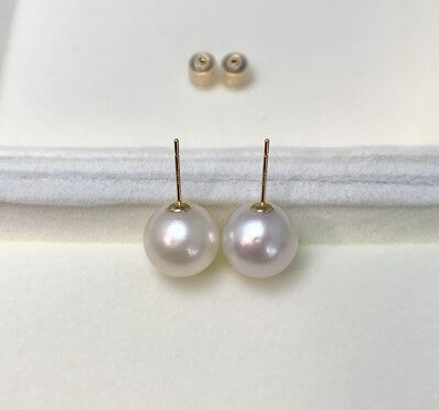 PJT-177 Simple Pearl Earrings 10mm – Elegant Jewelry, Stylish Accessory For Women- White Colour