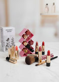 Plastic 10 Grid Lipstick Organizer With Storage Box – Makeup Holder For Lipsticks & Cosmetics - With Box (Random Color)