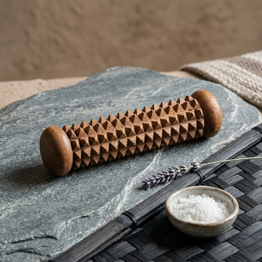 Handcrafted Wooden Palm Massager – Reflexology & Acupressure Hand Roller