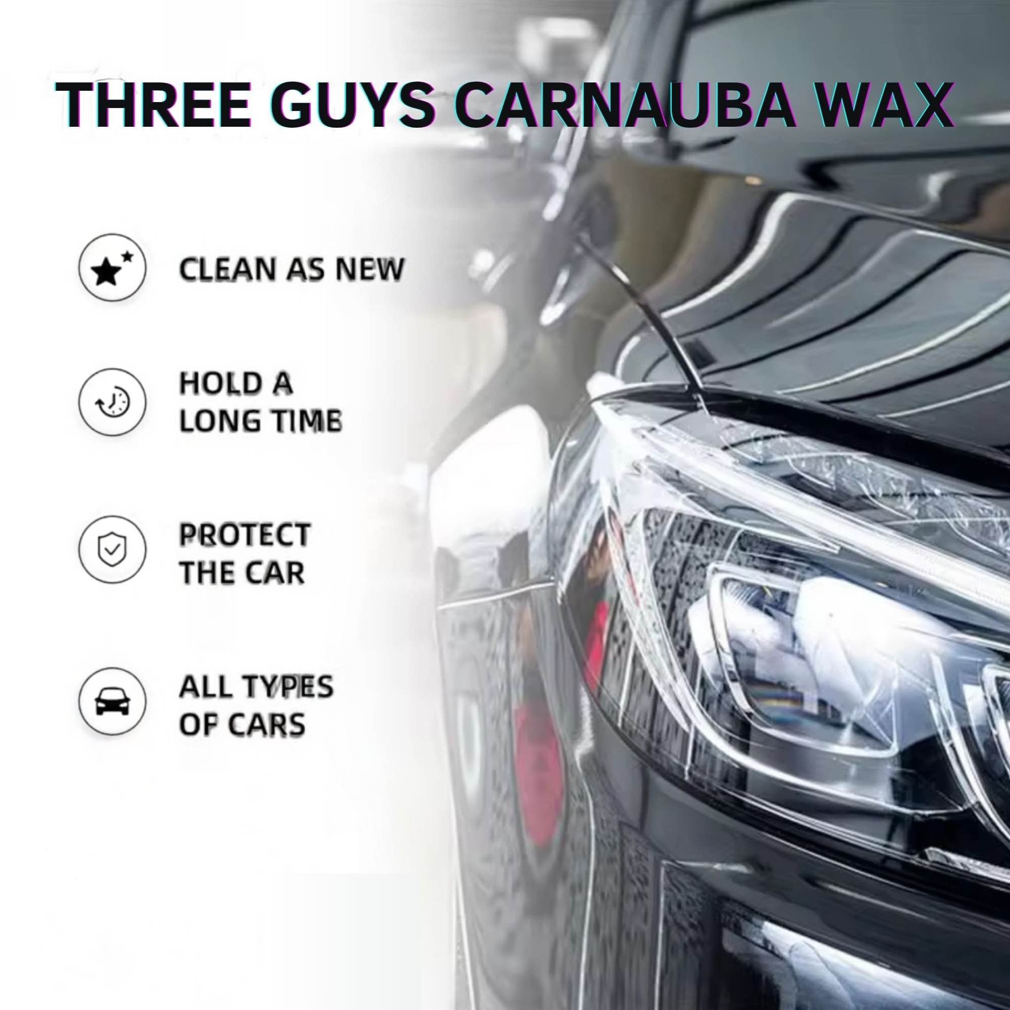Carnauba Wax – Deep Gloss – Mirror Shine – Long-Lasting Protection | THREE GUYS – German Engineered – 250g