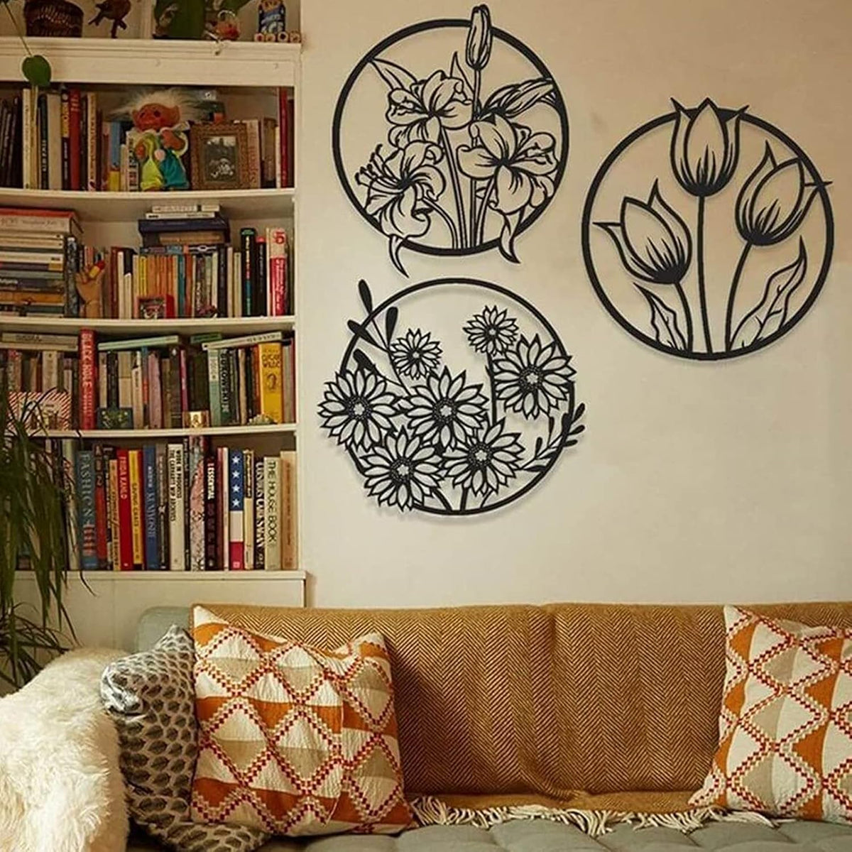 (3 pcs set )3D floral abstract Wooden Wall Art & Home Decoration /  Item Home Décor Home Room & Wall Decor Wall Art