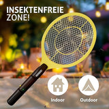 Electric Mosquito Killer Racket 2 In 1 LED Flash Light (Random Color)