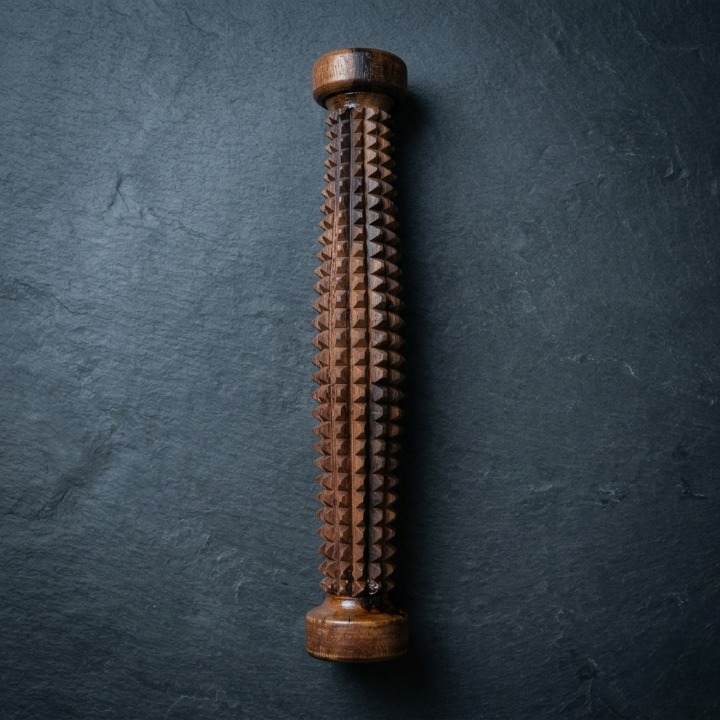 Handcrafted Wooden Palate Massager – Reflexology & Acupuncture Roller