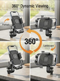 FLY Universal Mechanical Bike & Motorcycle Phone Mount – 360° Adjustable Handlebar Bracket For Bicycles, Scooters & E-Bikes