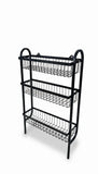Wall Mounted Spice Rack Black Stainless Steel 3 Tier – DIY Assembly Required (Self Assemble)