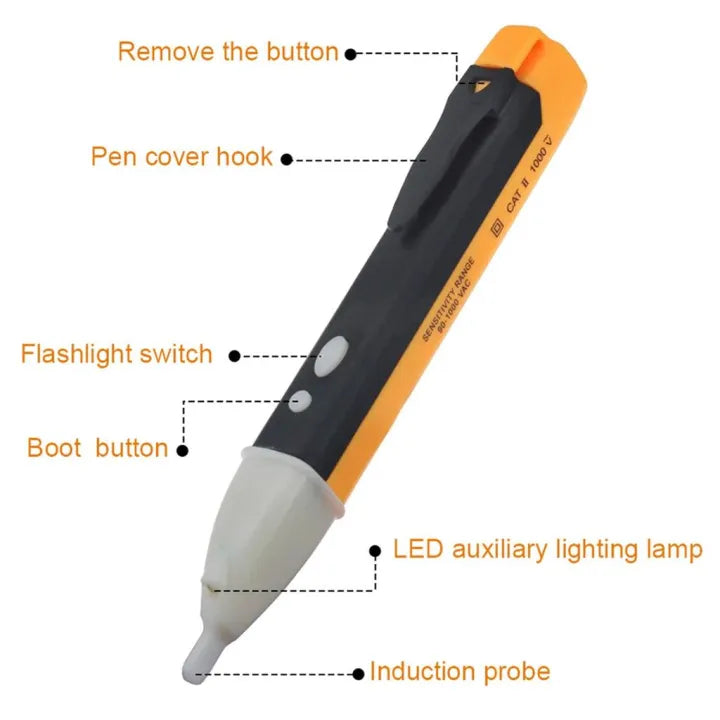 Electric Digital Voltage Tester Pen With LED Indicator And Beep Alert – Portable Household Tool
