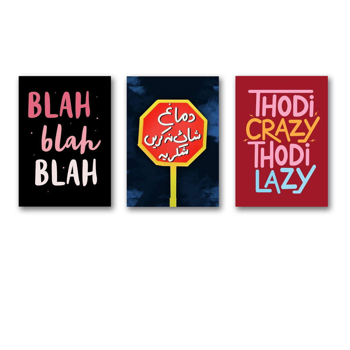 Set Of 3 Premium Wall Art Photo Tiles – Modern Home Decor Sets 8x11