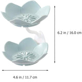 Wall Mounted Double Layer Lotus Flower Shaped Soap Holder (Random Color)