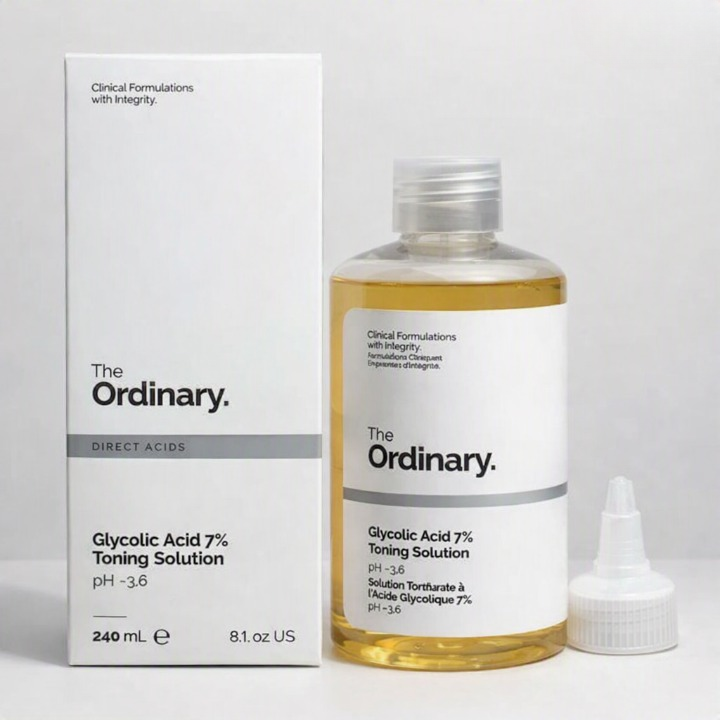 The Ordinary Glycolic Acid 7% Toning Solution | Exfoliating Brightening Face & Body Toner - 240ml