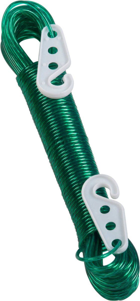 20M PVC Coated Metal Laundry Rope With Tensioner – Strong Outdoor Clothesline Wire (Random Color)