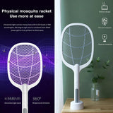 USB Rechargeable Mosquito Racket With Stand – Electric Insect Killer Bat For Indoor And Outdoor Use | Insects Killer | Mosquito Killer Racket (Random Color)