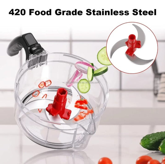 Manual Hand Multifunction Speedy Vegetable Quick Chopper | Quick Chopper Vegetable - Onion Chopper | Kachomer Salad Machine ( Random Color )