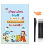 Pack Of 4 Pcs With 5 Refill Copybooks Pen Magic Copy Book Free Wiping Children's Kid Writing Sticker Practice Copybook For Calligraphy