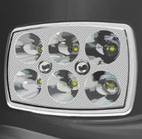 XBT-06 LED Fog Light High Motorcycle Square Headlight With Blue Mini Light For CD70 & 125cc Bikes