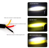 Universal Motorcycle LED Helmet-Style Spotlight – Dual Lens 2-Mode (White & Yellow) Fog Light Signal Lamp