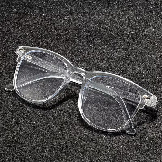 Transparent UV400 Blue Light Blocking Glasses For Men & Women | Clear Lens Computer & Mobile Eyewear | Stylish Unisex Frame With Protective Glasses Box