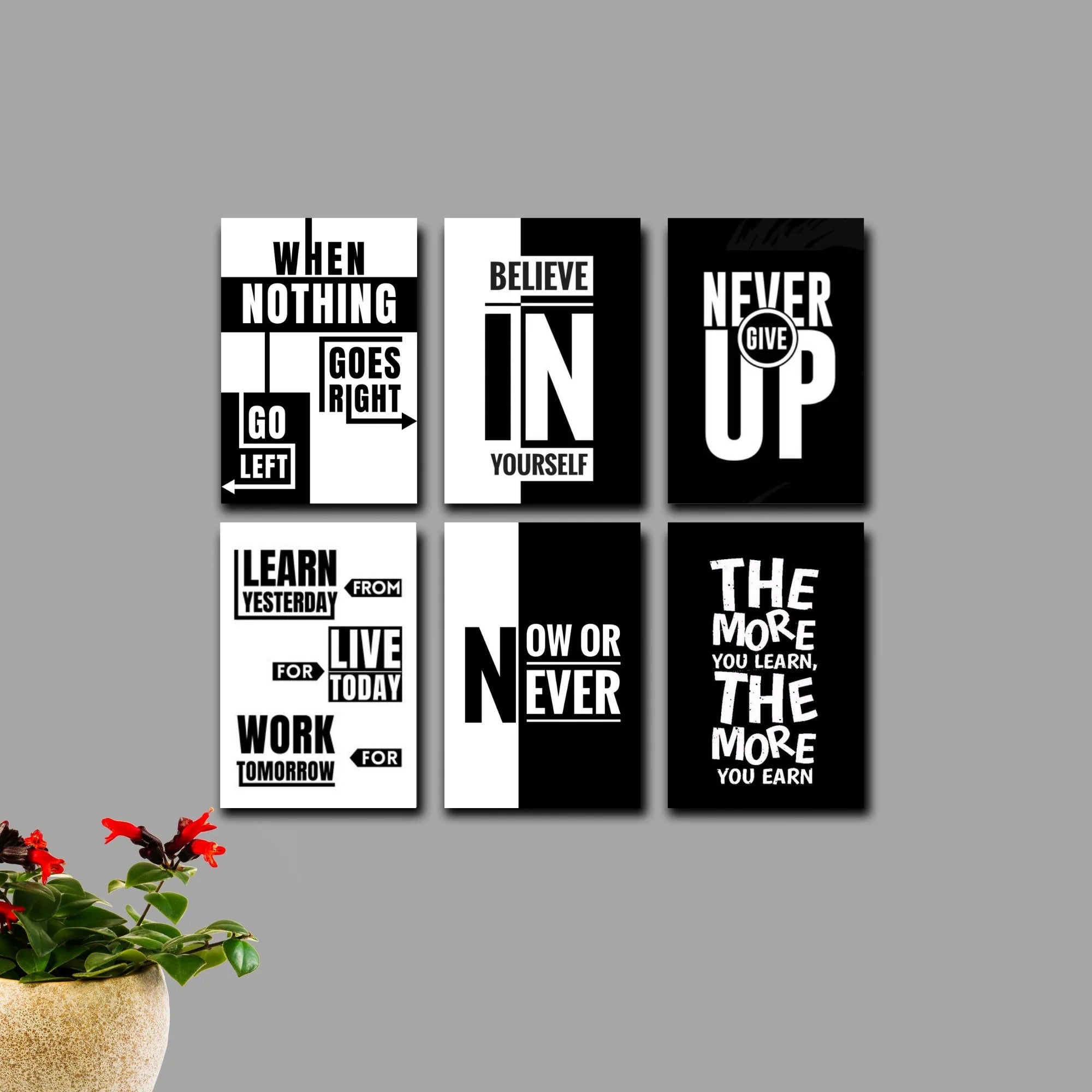 Set Of 6 Premium Wall Art Photo Tiles – Modern Home Decor Sets 8x11