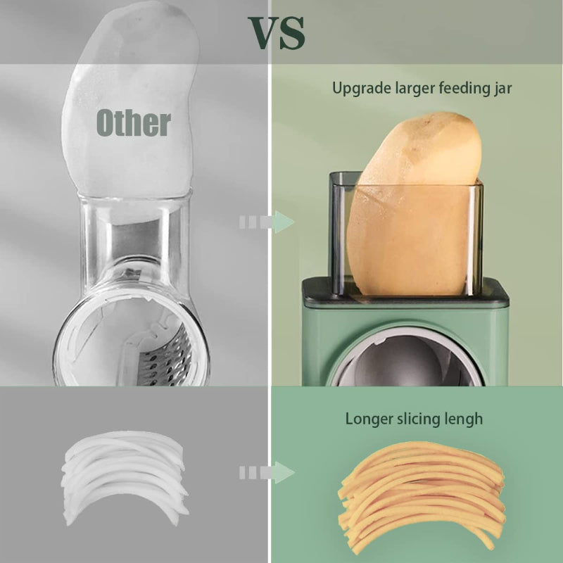 4 In 1 Multi-Function Vegetable Cutter & Slicer With Stainless Steel Blades – Manual Vegetable Chopper