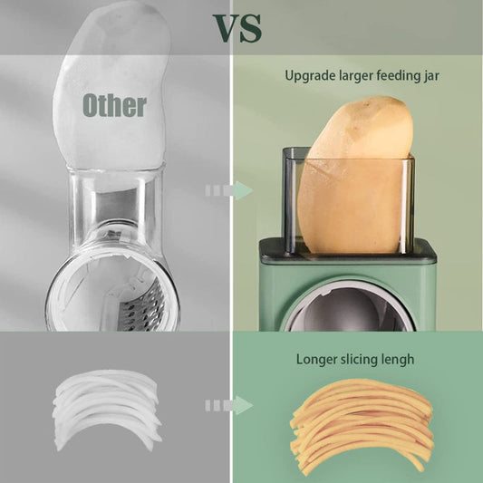 4 In 1 Multi-Function Vegetable Cutter & Slicer With Stainless Steel Blades – Manual Vegetable Chopper