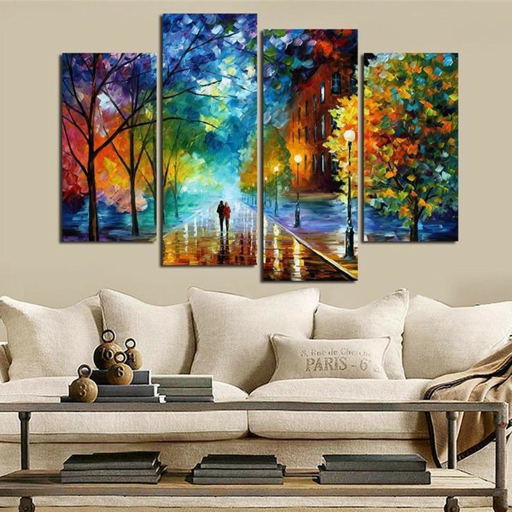 Set Of 4 Decorative Wall Art Canvas Frames – Modern 4 Pcs Wall Frame Set (2pcs 8x14 Inch & 2pcs 8x16 Inch)