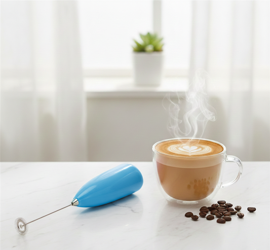 Coffee Beater & Milk Frother – Mini Handheld Egg Whisk, Drink Mixer & Foamer For Kitchen Use | Practical Cooking Tool (Random Color)