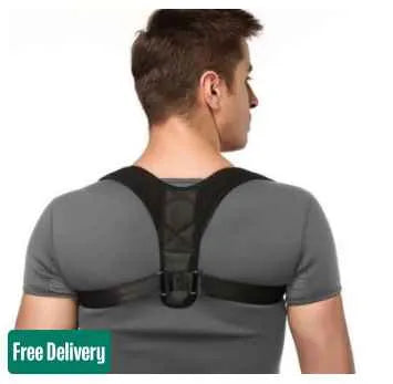 SN-660 Smart Care Brand Posture Corrector Upper Back Support Strong Grip Shoulder Support Relief And Back Pain Relief Belt - Adjustable Posture Support Brace For Men And Women