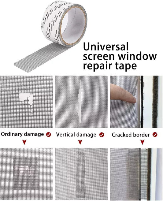 Mesh Window Screen Repair Tape – 2 Meter Durable Self-Adhesive Patch For Quick Screen Fixes