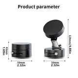 Double-Sided Vacuum Magnetic Phone Holder – Adjustable Foldable Rotating Suction Mount